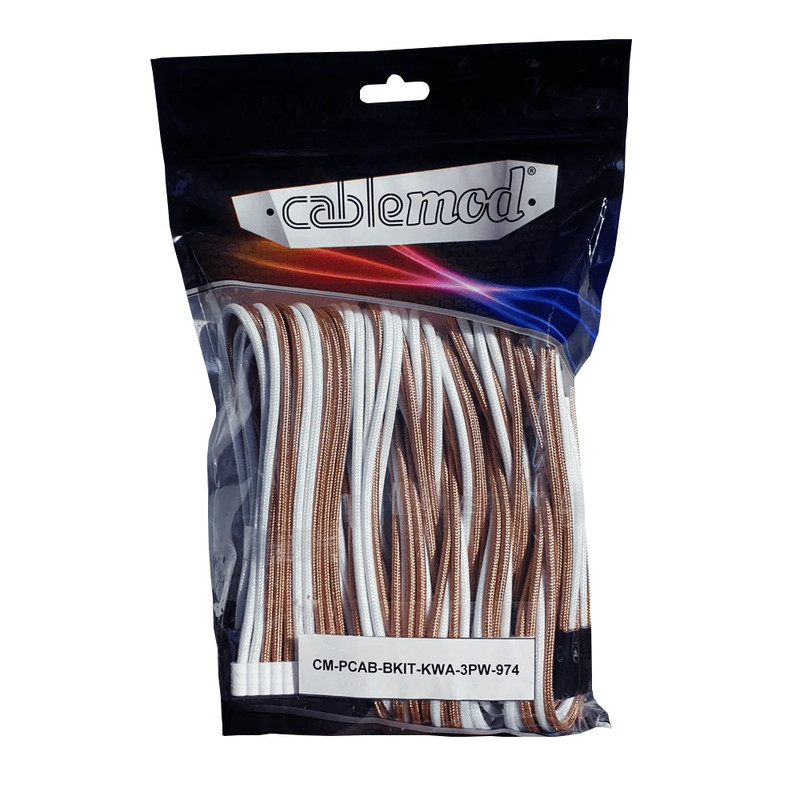 CableMod - ModFlex PRO Cable Extension Kit - 974 Edition - White/Gold - كابل